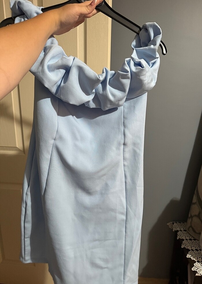 Straplez elbise - Görsel 4