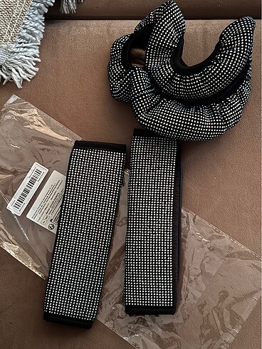 PARLAK GÜMÜŞ Direksiyon kılıfı ve emniyet kemeri - Görsel 5