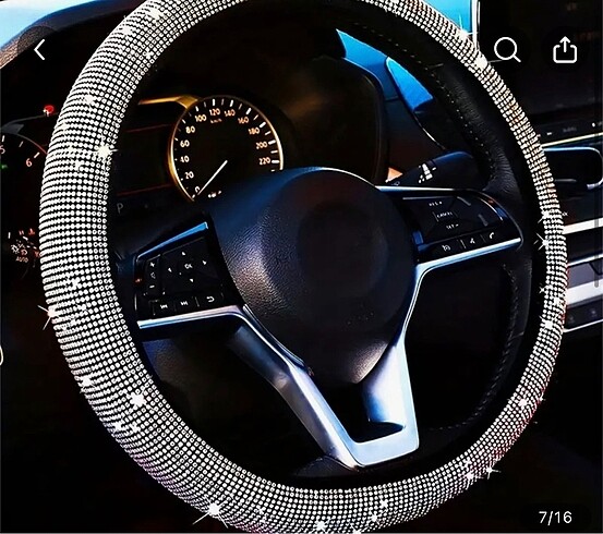 PARLAK GÜMÜŞ Direksiyon kılıfı ve emniyet kemeri - Görsel 7