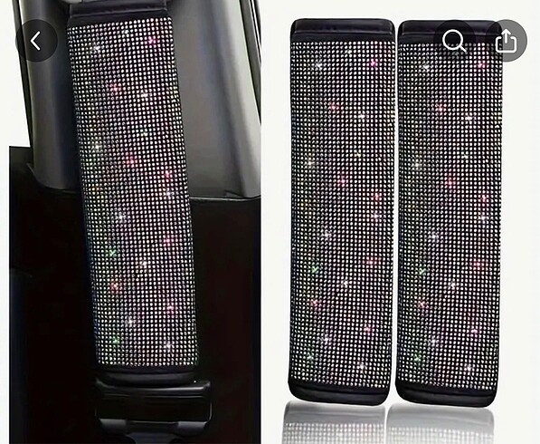 PARLAK GÜMÜŞ Direksiyon kılıfı ve emniyet kemeri - Görsel 8