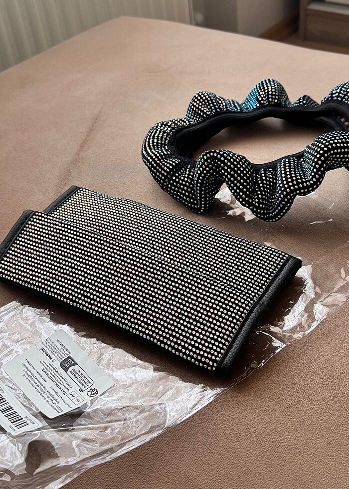 PARLAK GÜMÜŞ Direksiyon kılıfı ve emniyet kemeri - Görsel 4