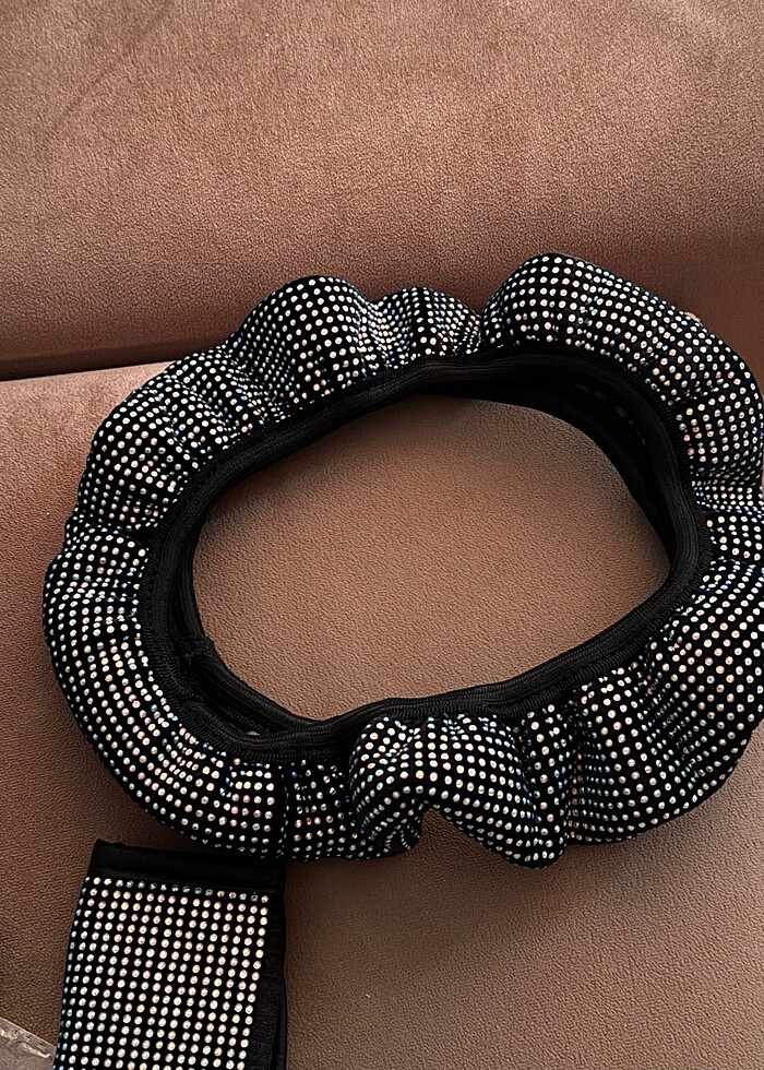 PARLAK GÜMÜŞ Direksiyon kılıfı ve emniyet kemeri - Görsel 3