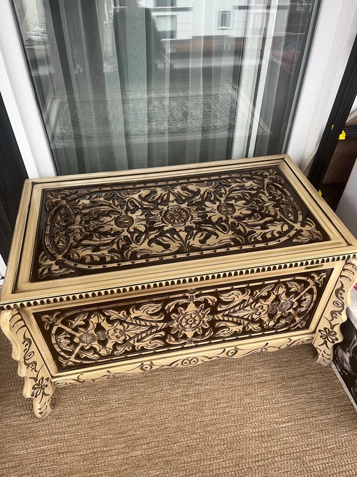 Bej Oyma Desenli  Sandık - Görsel 2