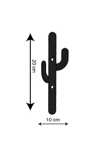  Beden duvar askısı, Kaktüs siyah ve beyaz 2li seti 