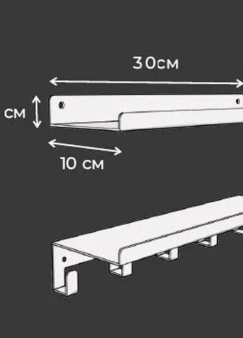 Beden Metal beyaz 5 kancalı havluluk askısı