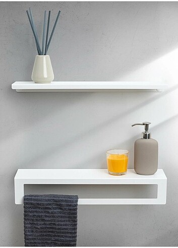 Beden beyaz Renk Banyo Aksesuarları için Raflar 2li seti