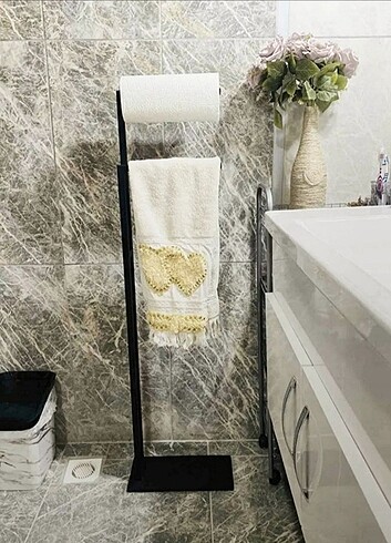 Beden Renk Taşınabilen 2 Kollu Havluluk Askisı Siyah