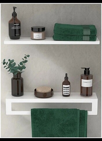 Beden Banyo Mutfak Raflar Havlu Askisı 2li set