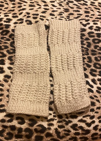 Bej Örgü Bohem Kadın Eldiveni - Görsel 2