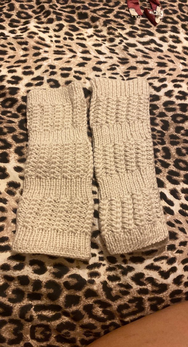 Bej Örgü Bohem Kadın Eldiveni - Görsel 2