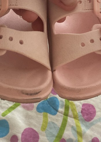 23 Beden pembe Renk Vicco Kız Çocuk Pembe Tokalı Terlik