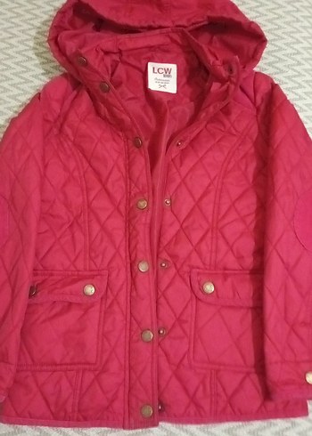 Bordo Düğmeli Kız Çocuk Mont LCW - Görsel 3