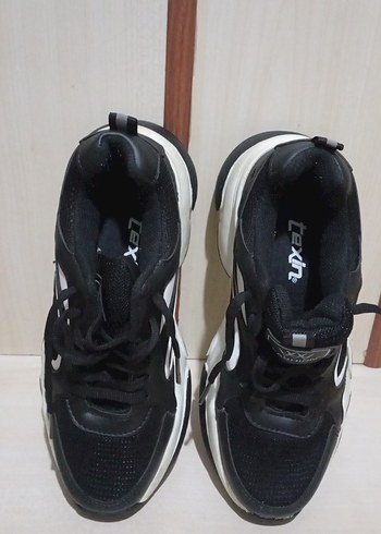 Siyah Bağcıklı Kadın Spor Ayakkabı - Görsel 4