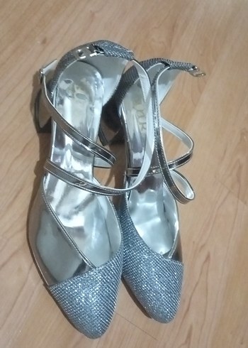 Gri Yılan Desenli Stiletto Topuklu Kadın Ayakkabı - Görsel 2