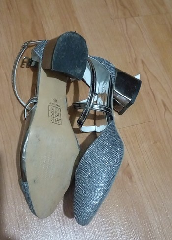 Gri Yılan Desenli Stiletto Topuklu Kadın Ayakkabı - Görsel 4