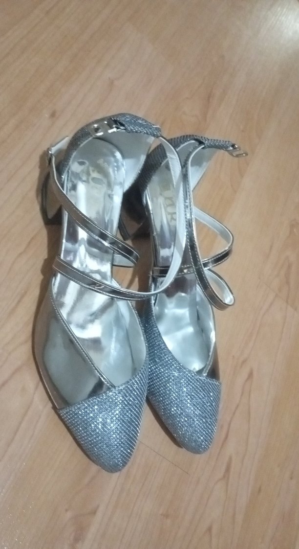 Gri Yılan Desenli Stiletto Topuklu Kadın Ayakkabı - Görsel 2