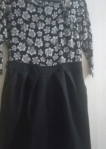 Detaylı Siyah Midi Kadın Elbise - Görsel 2