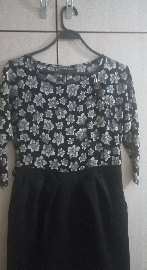 Detaylı Siyah Midi Kadın Elbise - Görsel 3