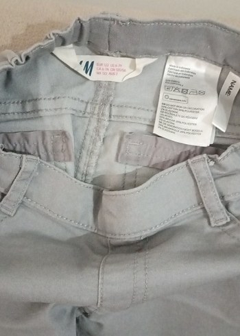 Gri Kız Kot Pantolon Nakışlı ve Düğmeli - Görsel 4