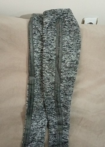 Gri kız çoçuk bol Kesim Eşofman Altı - Görsel 3