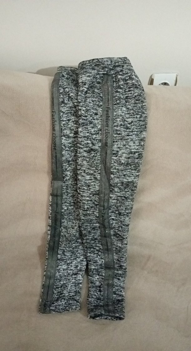 Gri kız çoçuk bol Kesim Eşofman Altı - Görsel 3