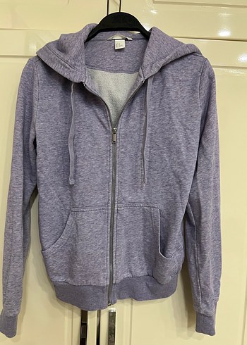 xs Beden H&M markaFermuarlı Kapüşonlu Kadın Sweatshirt