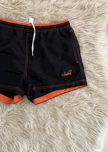 Kom marka Siyah Mini Erkek Deniz Şortu - Görsel 2