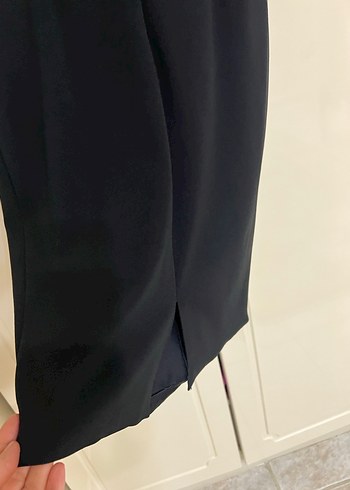 Selen mRkaSiyah Midi Ofis Elbisesi - Görsel 7