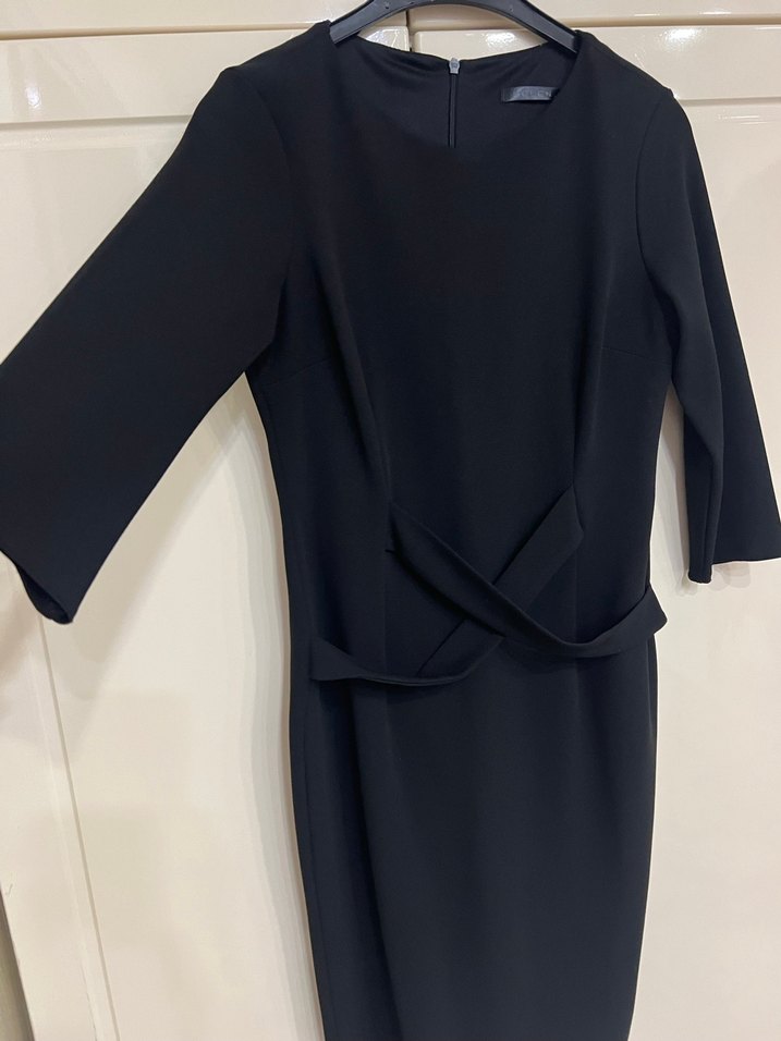 Selen mRkaSiyah Midi Ofis Elbisesi - Görsel 3