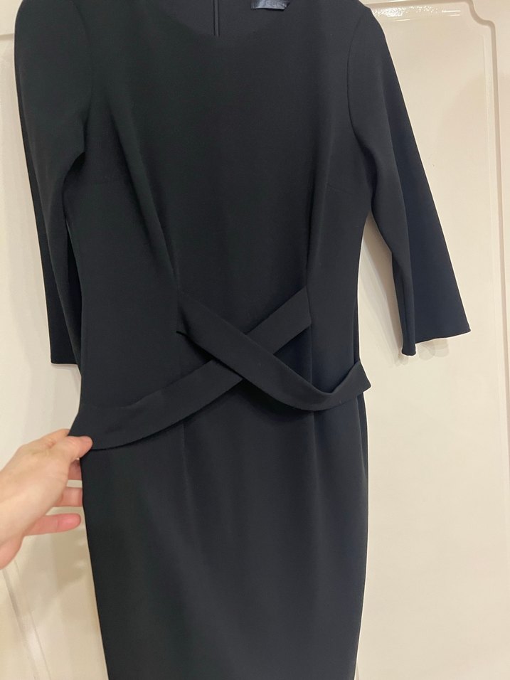 Selen mRkaSiyah Midi Ofis Elbisesi - Görsel 4