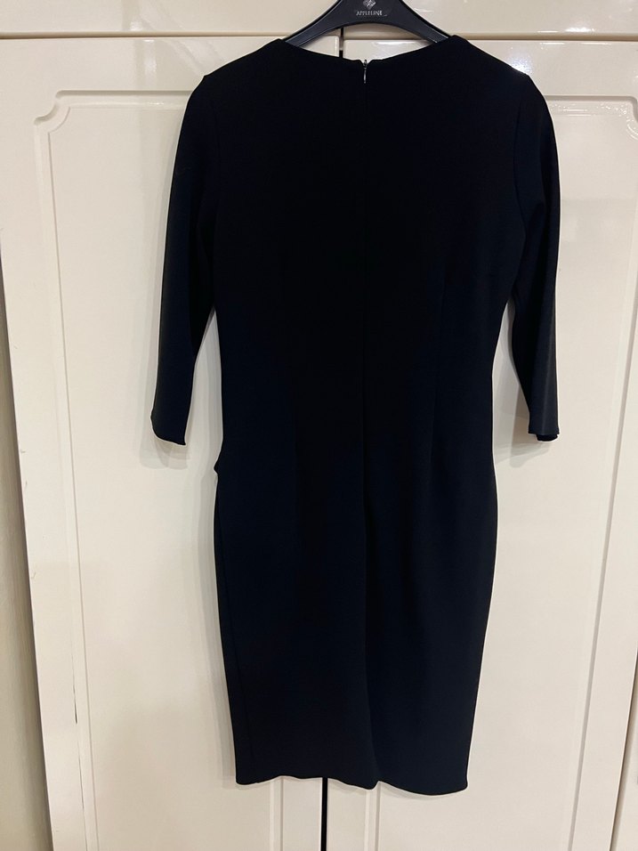 Selen mRkaSiyah Midi Ofis Elbisesi - Görsel 5