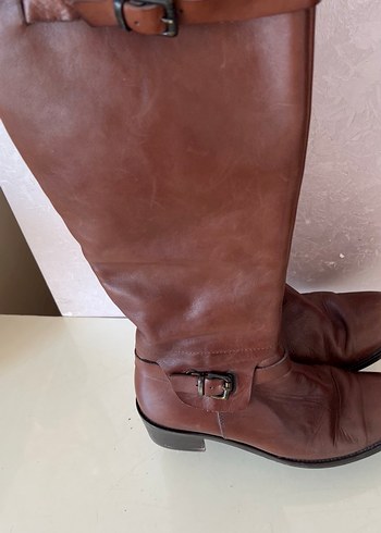 Elle marka Kahverengi Deri Tokalı  Kadın Çizme - Görsel 6