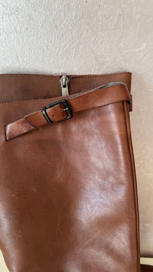 Elle marka Kahverengi Deri Tokalı  Kadın Çizme - Görsel 2