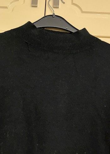 Stradivarius marka Siyah Kadın Oversize Uzun Kollu Kazak - Görsel 2