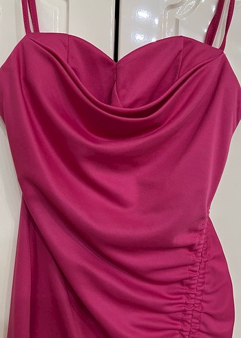 Tiffany tomato marka Drapeli Straplez Kadın Abiye Elbise - Görsel 3