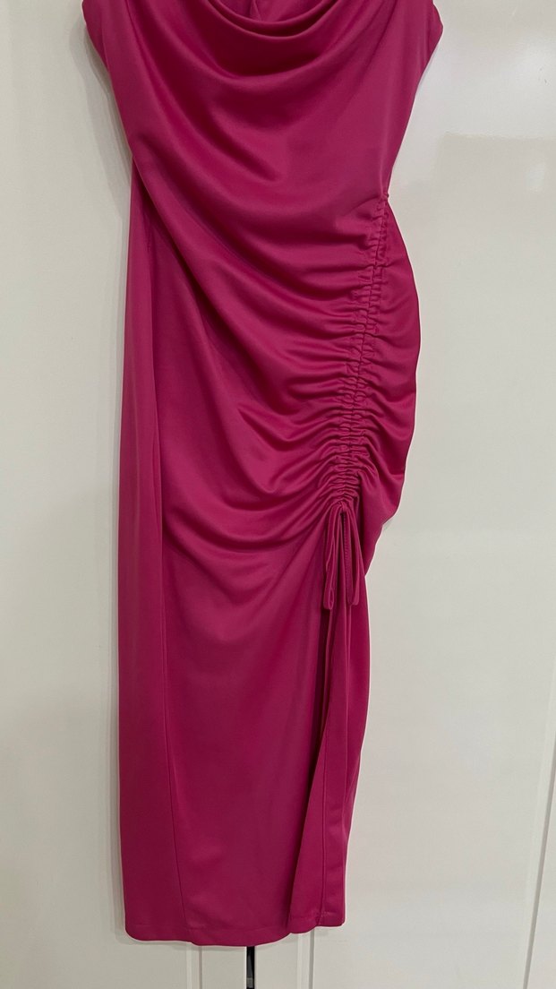 Tiffany tomato marka Drapeli Straplez Kadın Abiye Elbise - Görsel 2