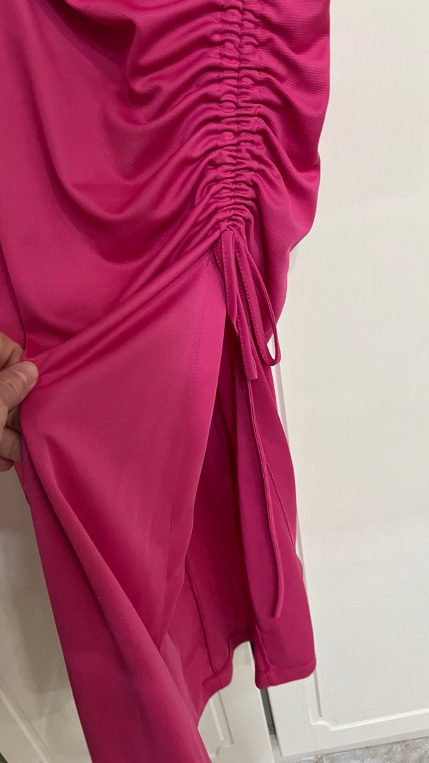 Tiffany tomato marka Drapeli Straplez Kadın Abiye Elbise - Görsel 4