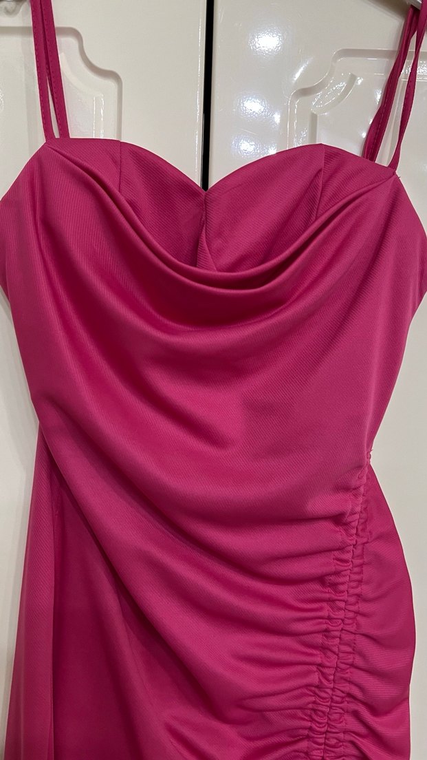 Tiffany tomato marka Drapeli Straplez Kadın Abiye Elbise - Görsel 3