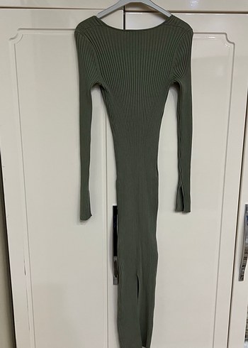 Bershka marka Fitilli Uzun Kollu Triko Elbise - Görsel 6