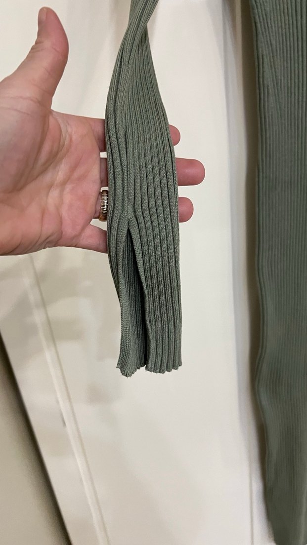 Bershka marka Fitilli Uzun Kollu Triko Elbise - Görsel 4