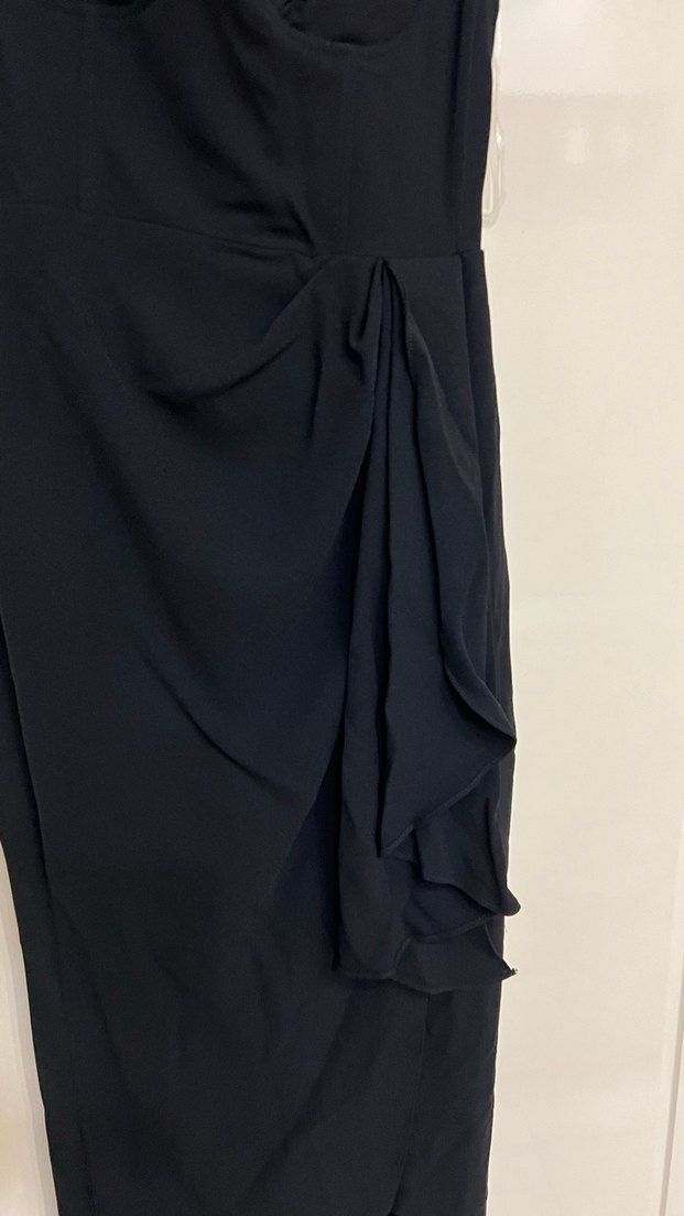 Zeynep tosun tasarımı Straplez Uzun Drapeli Kadın Abiye Elbise - Görsel 3