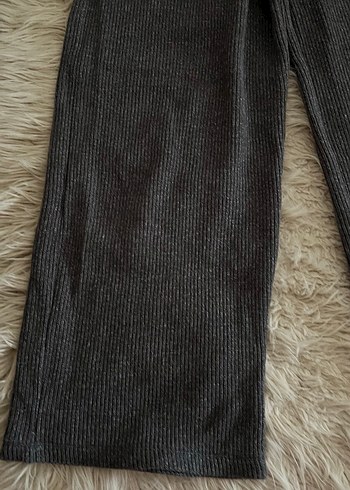 Zara markaGri Kadın Rahat Kesim triko Pantolon - Görsel 2