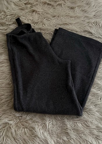 Zara markaGri Kadın Rahat Kesim triko Pantolon - Görsel 4