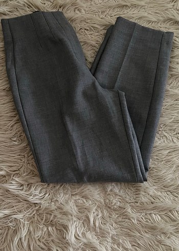 H&M marka Kadın Gri Kumaş Ofis Pantolonu - Görsel 7