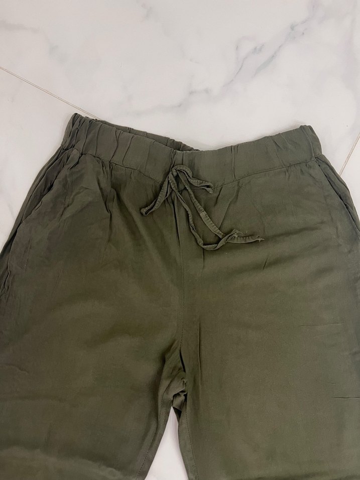 Haki Bağcıklı Rahat Pantolon — görsel 6/7
