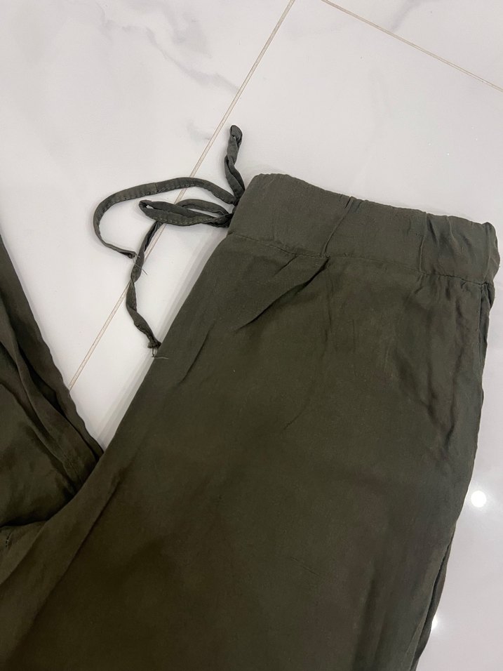 Haki Bağcıklı Rahat Pantolon — görsel 4/7