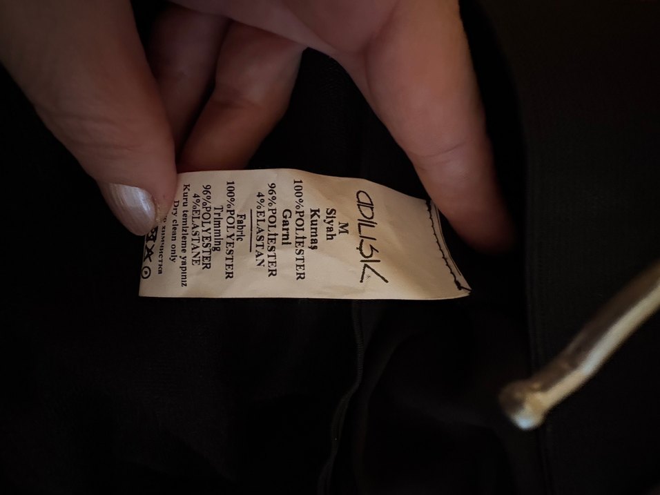 Siyah Uzun Kat Kat Fırfırlı Etek - Görsel 2