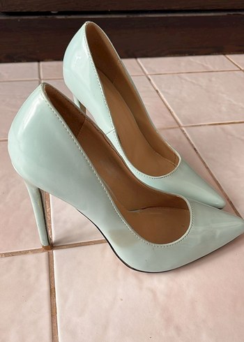 Mango Mavi Minimalist Stiletto Kadın Ayakkabı