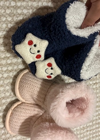 Kız Çocuk Örgü Sıcak Ev Terlikleri - Görsel 2