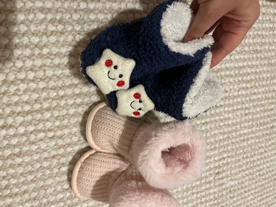 Kız Çocuk Örgü Sıcak Ev Terlikleri - Görsel 2